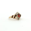 Estate 10kt Yellow Gold Marquise Garnet Ring