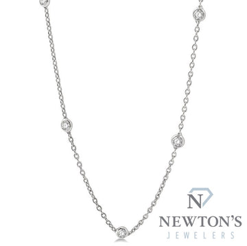 14kt White Gold Diamond by the Inch Chain