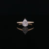 10kt Yellow Gold Pear Illusion Diamond Ring