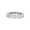 18kt White Gold "Couture" Duchess Pear Halfway Diamond Band