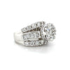 Estate 14kt White Gold Diamond Illusion Ring (3.50ct)