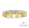 14kt White and Yellow Gold Diamond Stackable Ring