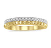 14kt White and Yellow Gold Diamond Stackable Ring
