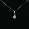 10kt Yellow Gold Pear Illusion Diamond Pendant(Pendant Only)