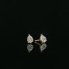 10kt Yellow Gold Pear Illusion Diamond Stud Earrings