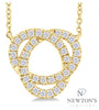 10kt Yellow Gold Trinity Diamond Fashion Pendant