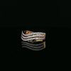 14kt Yellow Gold Diamond Triple Contour Band