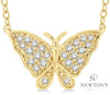 10kt Yellow Gold Butterfly Petite Diamond Fashion Pendant