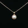 14kt Yellow Gold Pearl & Diamond Halo Pendant(Pendant Only)