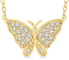 10kt Yellow Gold Butterfly Petite Diamond Fashion Pendant