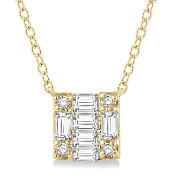 10kt Yellow Gold Fusion Petite Diamond Fashion Pendant