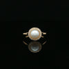14kt Yellow Gold Pearl & Diamond Halo Ring