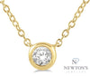 10kt Yellow Gold Bezel Set Petite Diamond Fashion Pendant