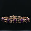 14kt Yellow Gold Amethyst Bracelet