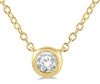 10kt Yellow Gold Bezel Set Petite Diamond Fashion Pendant