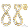 10kt Yellow Gold Heart Shape Infinity Diamond Fashion Earrings