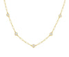 14kt Yellow Gold Paper Clip Diamond Station Necklace