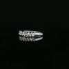 18kt White Gold Baguette & Round Diamond Band