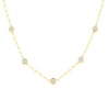 14kt Yellow Gold Paper Clip Diamond Station Necklace