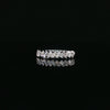 18kt White Gold Baguette & Round Diamond Band
