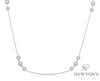 14kt White Gold Three Diamond Station Necklace (2.00ct)