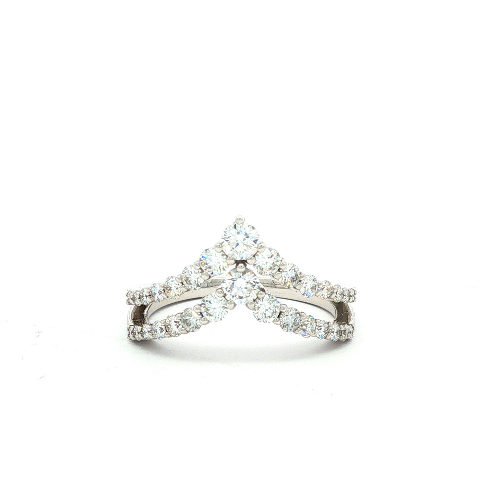 18kt White Gold Couture Diamond Contour Band