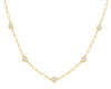 14kt Yellow Gold Paper Clip Diamond Station Necklace