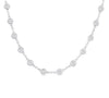 14kt White Gold Diamond Station Necklace