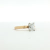 14kt Yellow Gold Radiant Cut Diamond Solitaire Ring