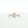 14kt Yellow Gold Radiant Cut Diamond Solitaire Ring