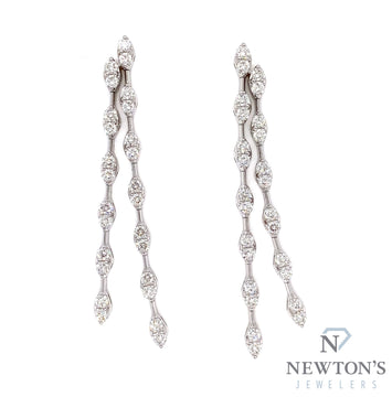 14kt White Gold Cascade Diamond Dangle Earring (2.66ct Tw)