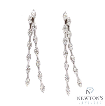 14kt White Gold Cascade Diamond Dangle Earring (2.66ct Tw)