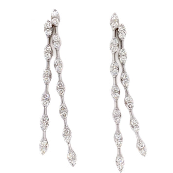 14kt White Gold Cascade Diamond Dangle Earring (2.66ct Tw)
