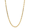 14kt Yellow Gold 5mm Solid Rope Chain 22 Inch Length