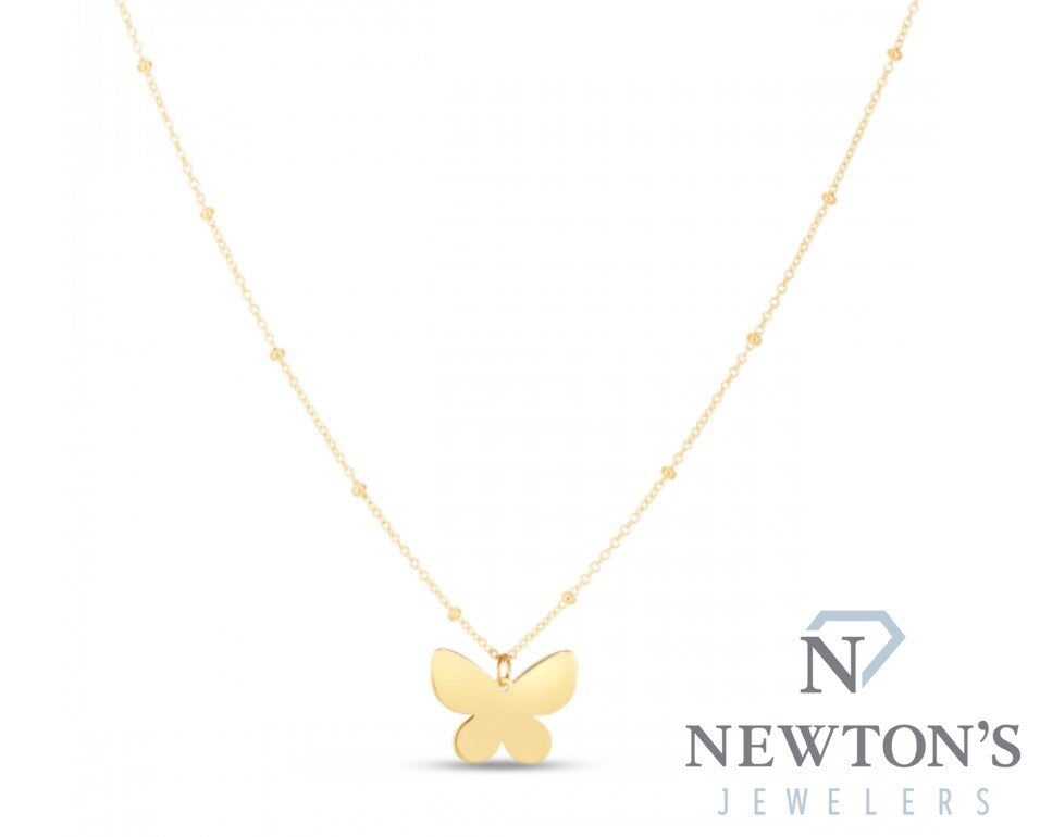 14kt Yellow Gold Butterfly Pendant