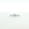 14kt White Gold Round Brilliant Diamond Solitaire Ring