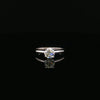 14kt White Gold Round Brilliant Diamond Solitaire Ring