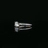 14kt White Gold Round Brilliant Diamond Solitaire Ring