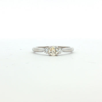 14kt White Gold Three-Stone Diamond Ring