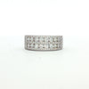 14kt White Gold Multi-Row Diamond Band