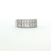 14kt White Gold Multi-Row Diamond Band
