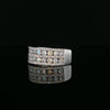 14kt White Gold Multi-Row Diamond Band