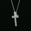 14kt White Gold Diamond Cross Pendant