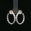 14kt White Gold Diamond Hoop Earrings