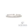 14kt White Gold & Diamond Stackable Band