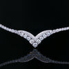 18kt White Gold Diamond Contour Necklace