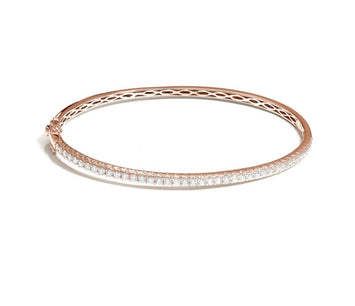 18kt Rose Gold Diamond Bangle Bracelet