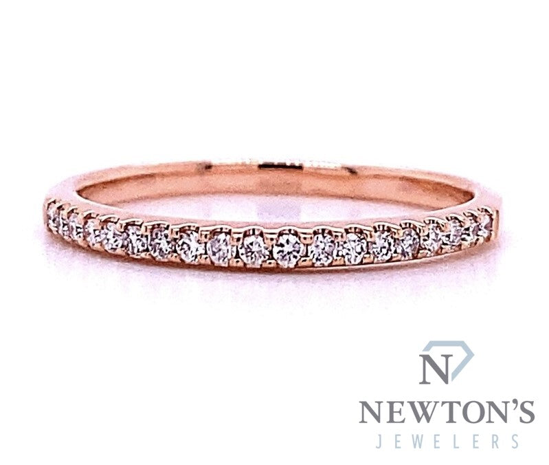 14kt Rose Gold Diamond Stackable Band