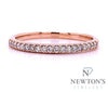 14kt Rose Gold Diamond Stackable Band