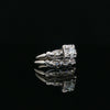 Estate 14kt White Gold Diamond Bridal Set